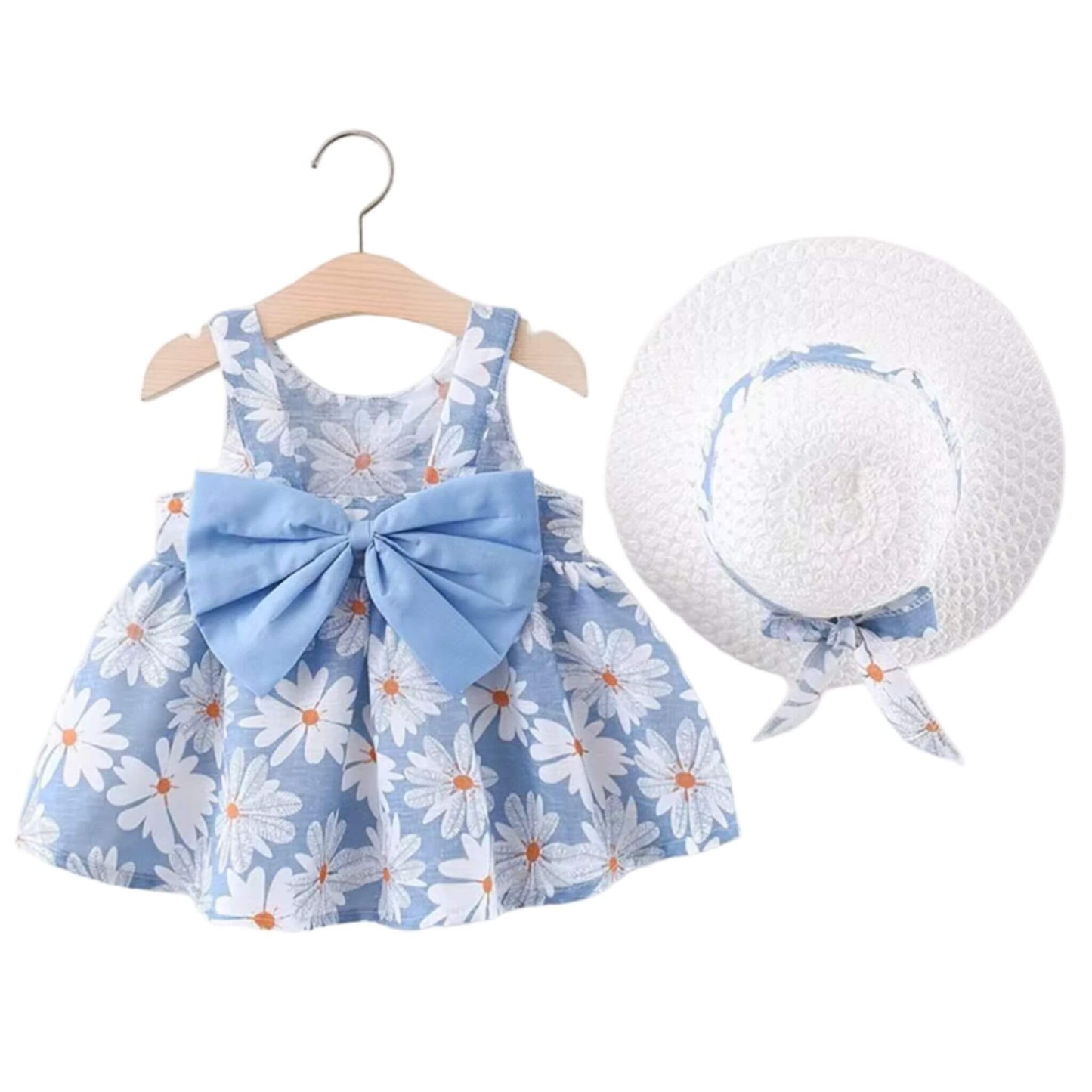 Vestido-de-Bebê-Modelo-Princesa-Floral-Azul-2