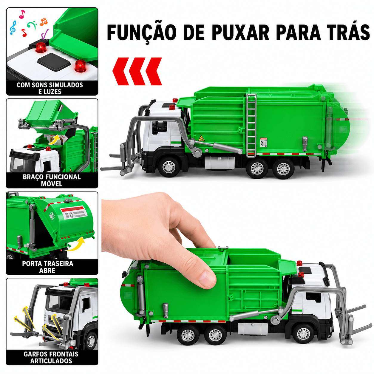 Brinquedo de Caminhão de Lixo 15