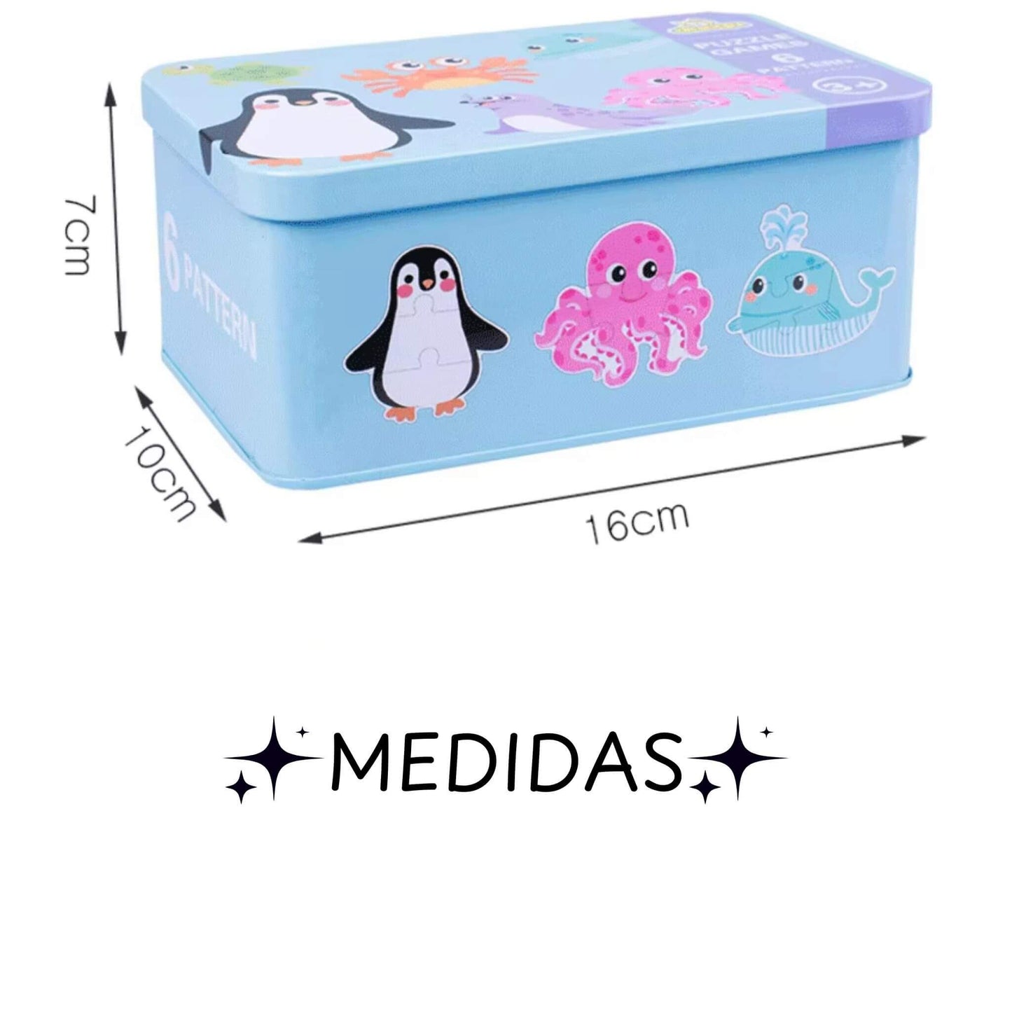 Medidas Caixa Quebra-cabeça